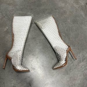 Clear with Spikes #stevemadden Boots!!! Basically New!!!